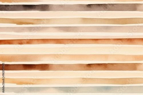 brown and beige watercolor horizontal stripes background wallpaper
