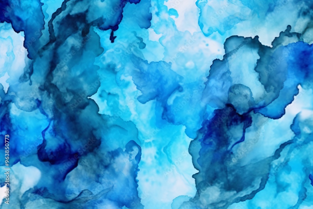 Abstract blue and black watercolor background