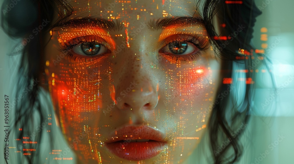 glitch aesthetic representation of a virtual girlfriend glitch aesthetic representation of a virtual girlfriend