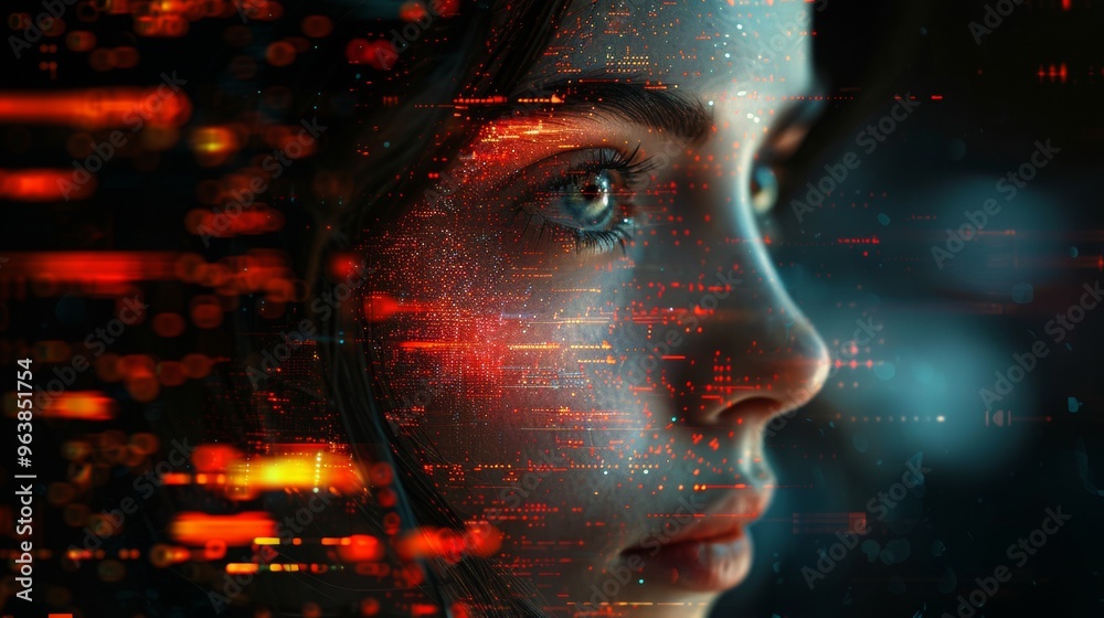 glitch aesthetic representation of a virtual girlfriend glitch aesthetic representation of a virtual girlfriend