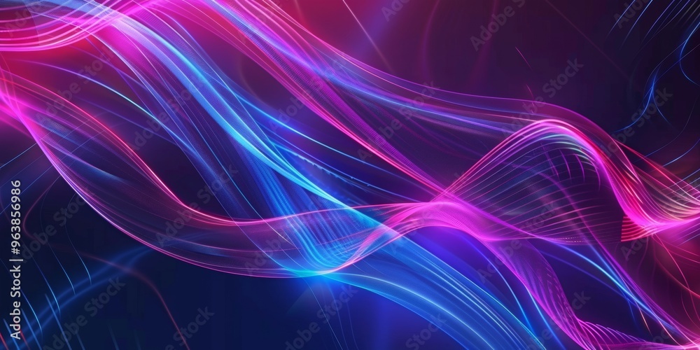 Naklejka premium Light effect line technology background