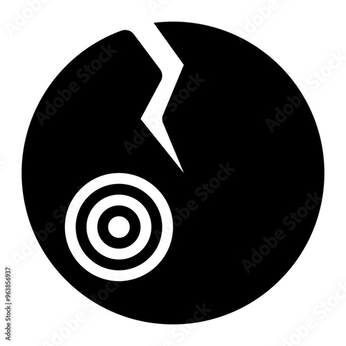 epicenter, hypocenter, hypocenter, seismology, earthquake, disaster, cracks, quake, earth solid or glyph icon