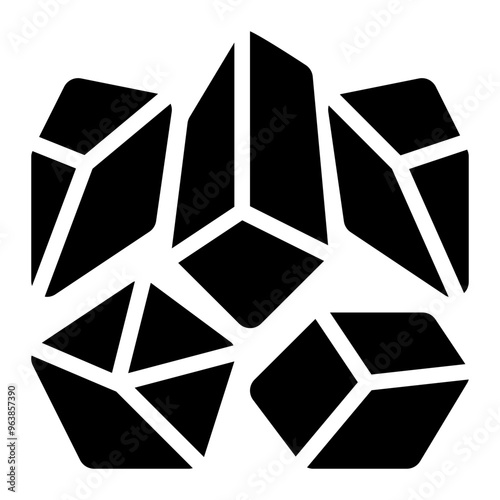 stones, rocks, material, nature, geology, geography solid or glyph icon