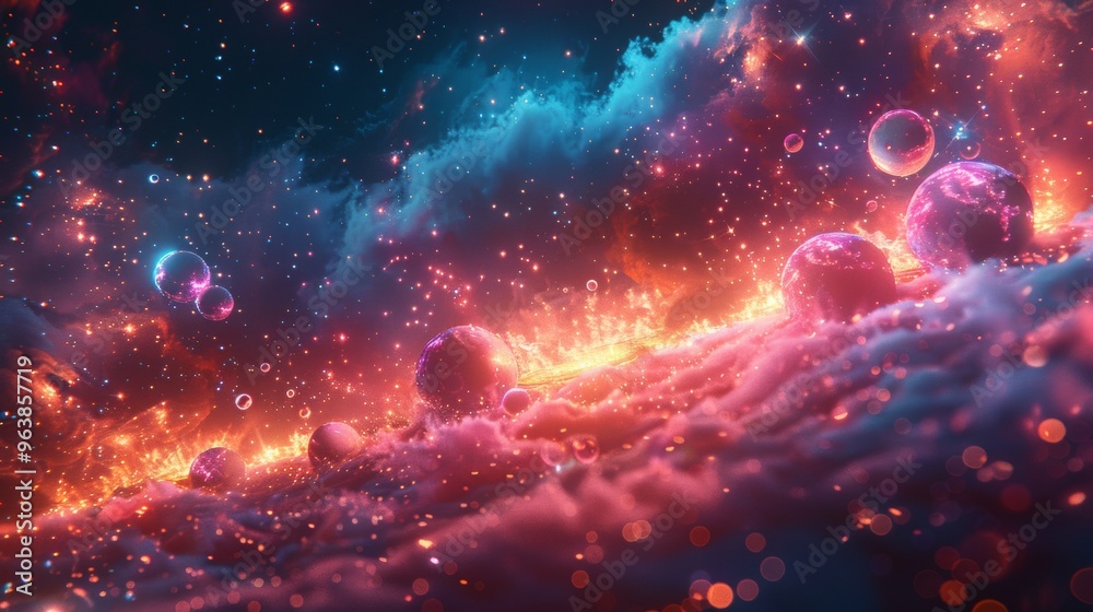 Naklejka premium logo, vector art, stories told through video games, colorful, glowing, volumetric lighting