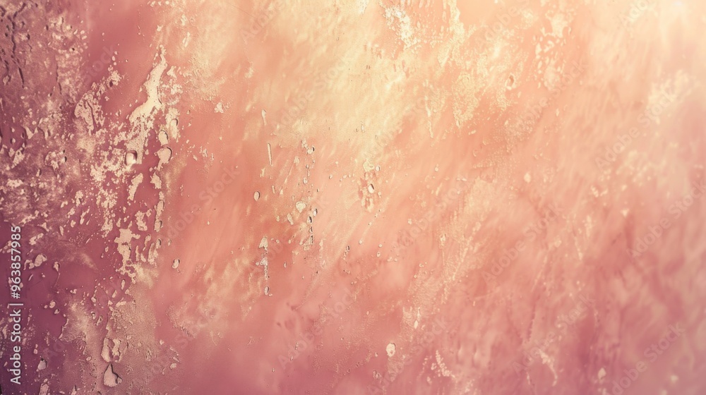 Fototapeta premium Frozen water drops on beige wall surface. Abstract background and texture for design.
