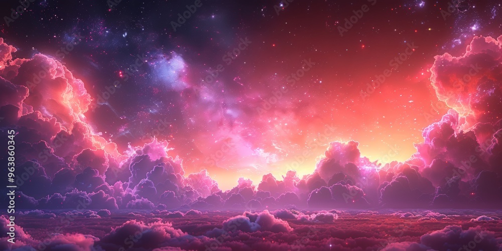 Fototapeta premium minimalist cosmic background purple