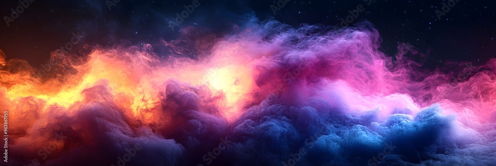 Vibrant Gradient Background with Bold Color Blend