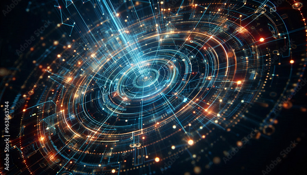 Fototapeta premium Network technology background