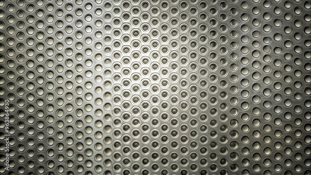 Metal background with an old dot pattern design
