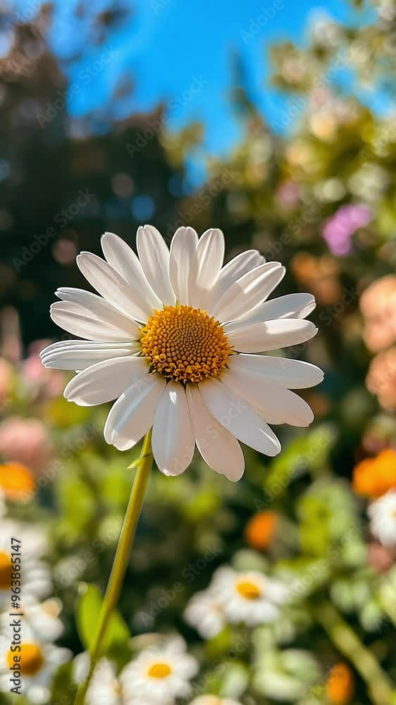 Daisy in the Sunshine - 4K Nature Video Stock. Daisy in the Sunshine - 4K Nature Video Stock.