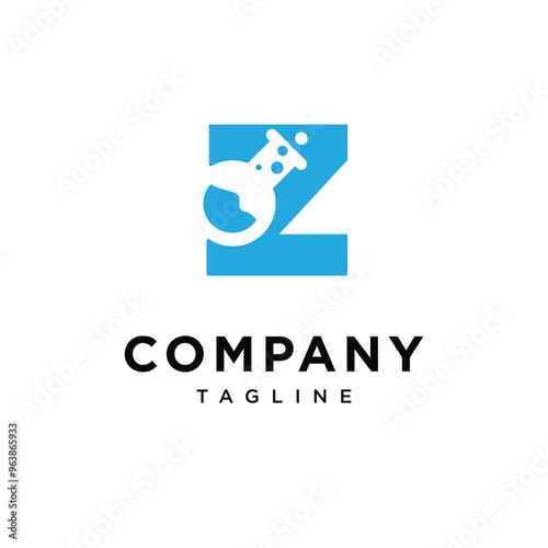 Letter Z Laboratory science logo icon vector 