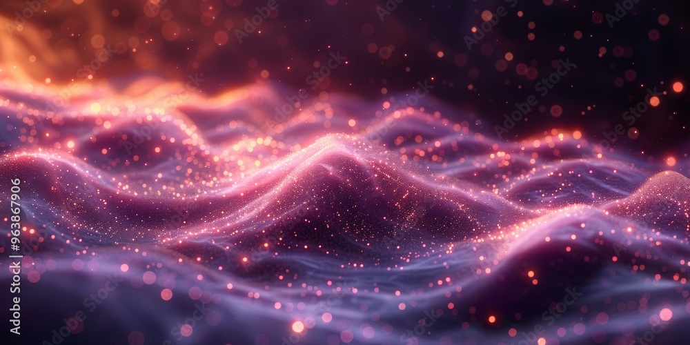 Fototapeta premium Purple Technicolor Dark Background