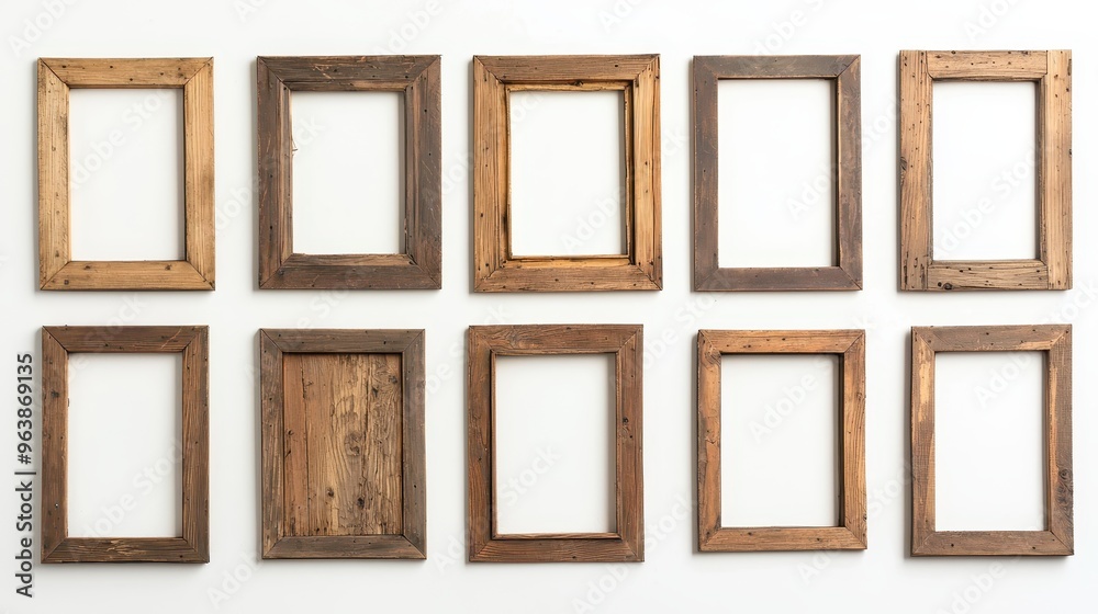 Rustic Wooden Picture Frames Collection Blank Gallery Wall Decor Rustic Wooden Picture Frames Collection Blank Gallery Wall Decor