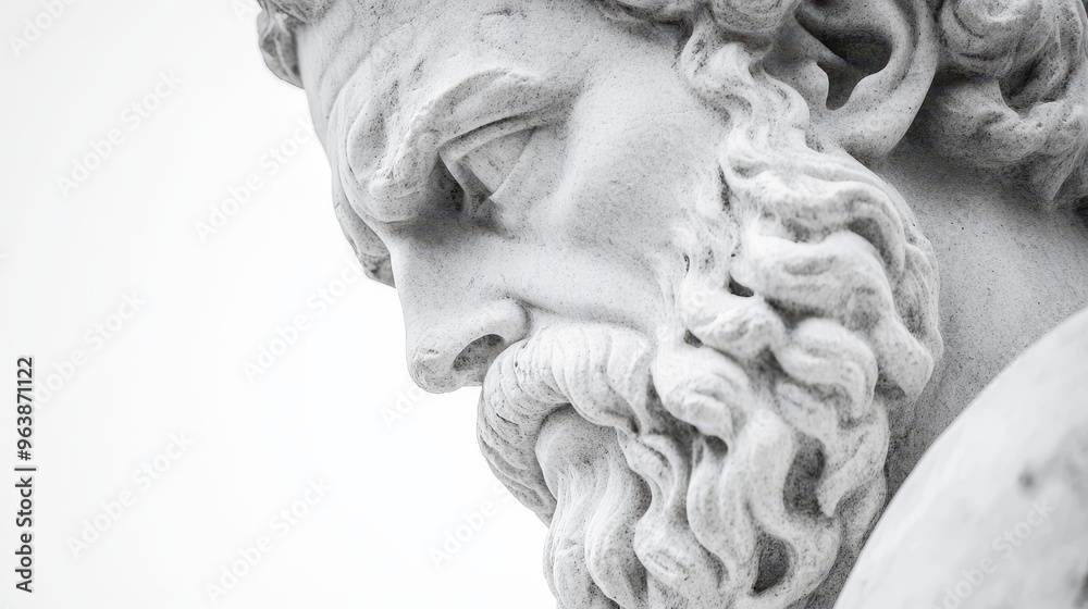 Close up of an Ancient Stone Statue s Face Close up of an Ancient Stone Statue s Face