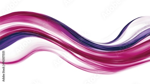 Abstract Purple Pink Wavy Lines on White Background