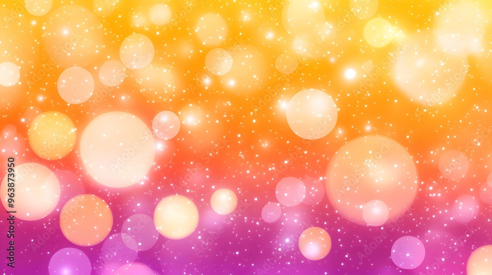 Abstract Pink and Orange Bokeh Background with Sparkles Abstract Pink and Orange Bokeh Background with Sparkles