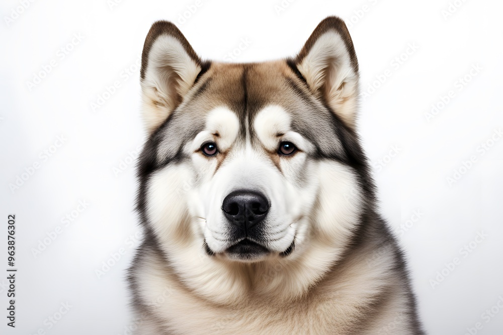 Alusky animal on white background, Ai Generated Alusky animal on white background, Ai Generated