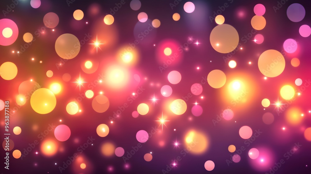 Abstract Bokeh Background with Pink and Yellow Lights Abstract Bokeh Background with Pink and Yellow Lights