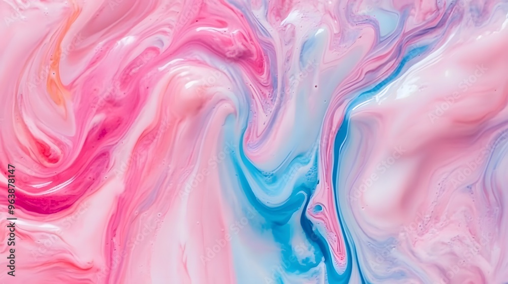 Abstract Swirls of Pink Blue and White Paint Background Abstract Swirls of Pink Blue and White Paint Background