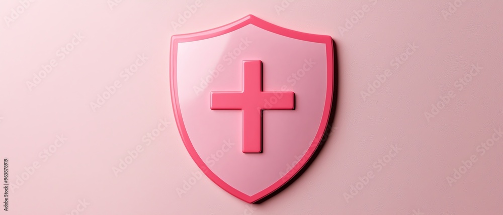A vibrant pink shield symbolizing protection and safety, ideal for health and wellness themes. A vibrant pink shield symbolizing protection and safety, ideal for health and wellness themes.