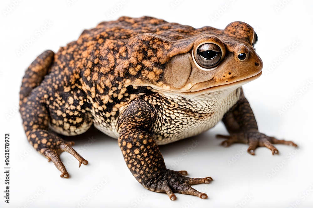 American toad animal on white background, Ai Generated American toad animal on white background, Ai Generated