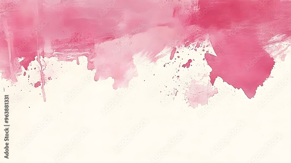 Obraz premium Pink Watercolor Paint Splatter Background Texture