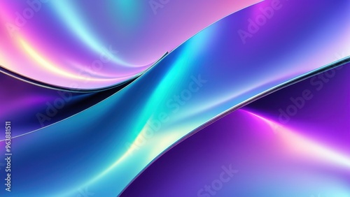 Abstract colorful waves creating a smooth gradient design.