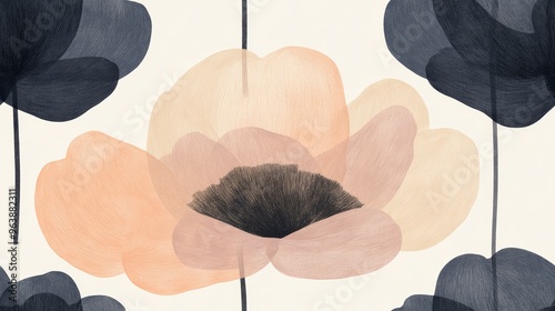 A floralinspired gradient transitioning from rich purple to deep green evoking the abstract beauty of blooming flowers perfect for natural or artistic projects photo