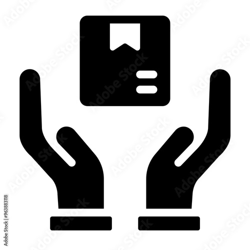 Handle with care icon representing fragile packaging that requires careful handling.