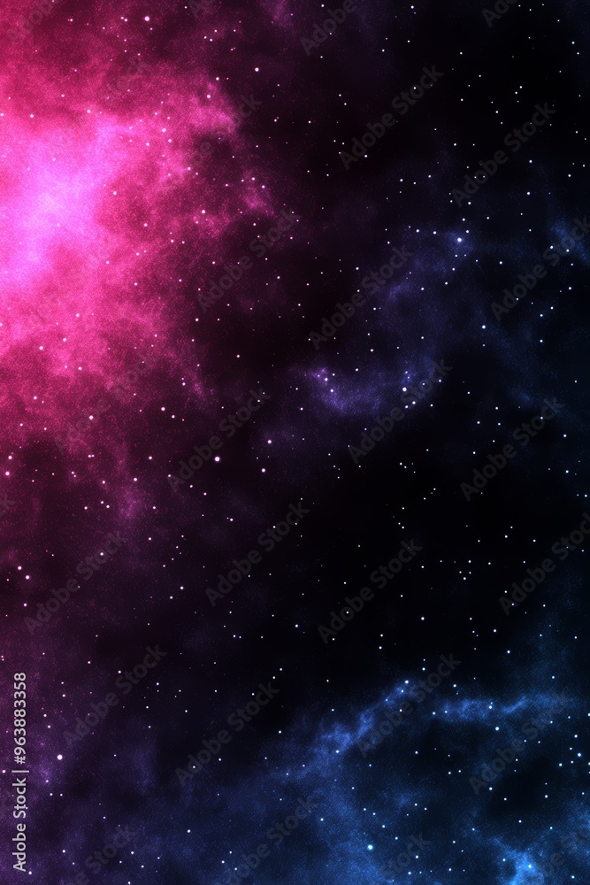 Fototapeta premium A deep space gradient background fading from dark blue to rich purple with subtle starlike speckles evoking the vastness of outer space and a sense of mystery