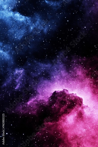 A deep space gradient background fading from dark blue to rich purple with subtle starlike speckles evoking the vastness of outer space and a sense of mystery photo