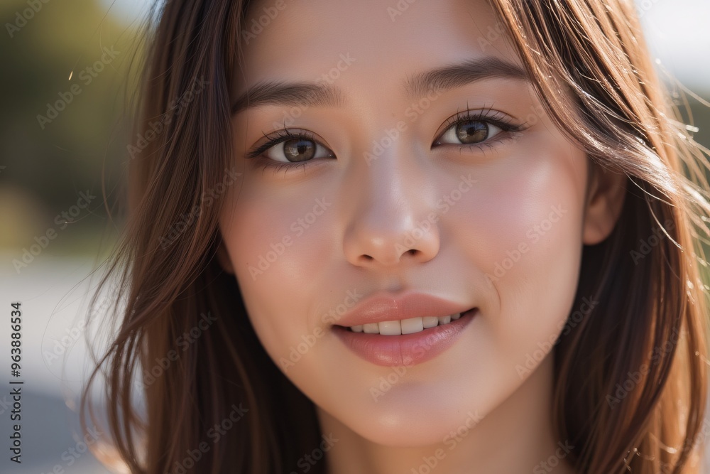 beautyful woman smile face