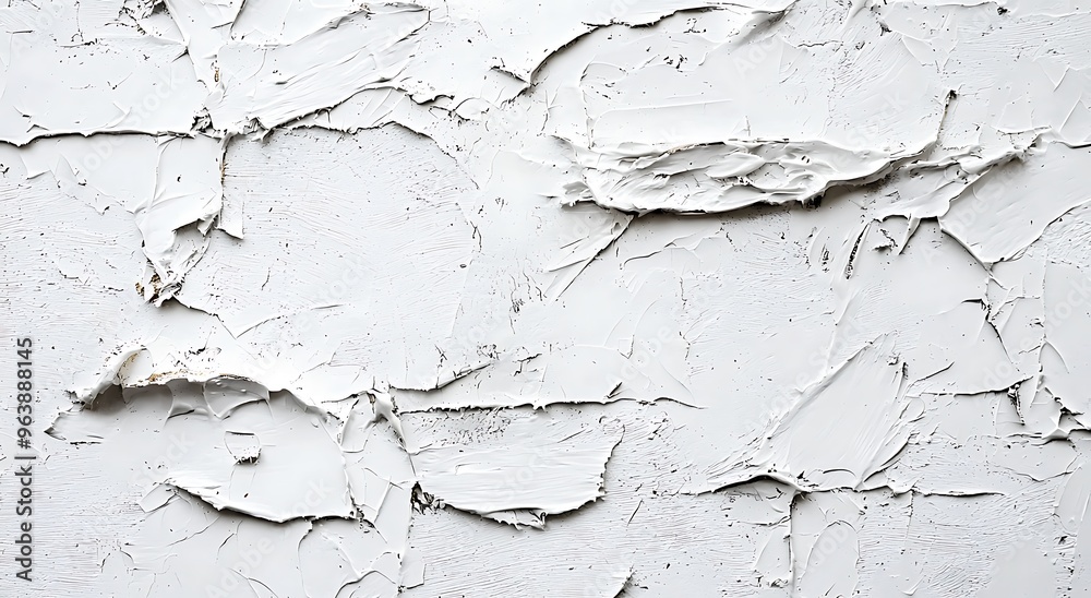 Fototapeta premium Textured White Surface with Cracked Layers