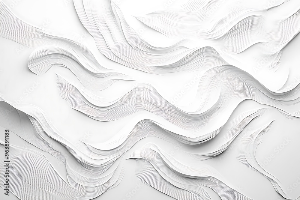 Abstract Texture of Curved White Paper Layers Abstract Texture of Curved White Paper Layers