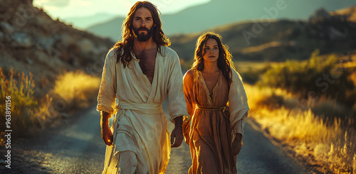 “Jesus Walking on the Road with Mary Magdalene”
 photo