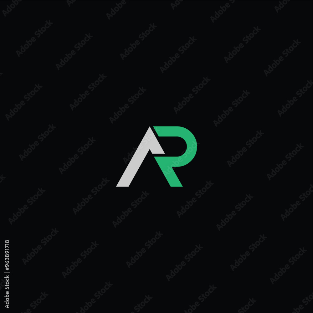 Fototapeta premium AR or RA awesome letter logo design. Abstract design with different colors illustration. Icon or monogram design. 