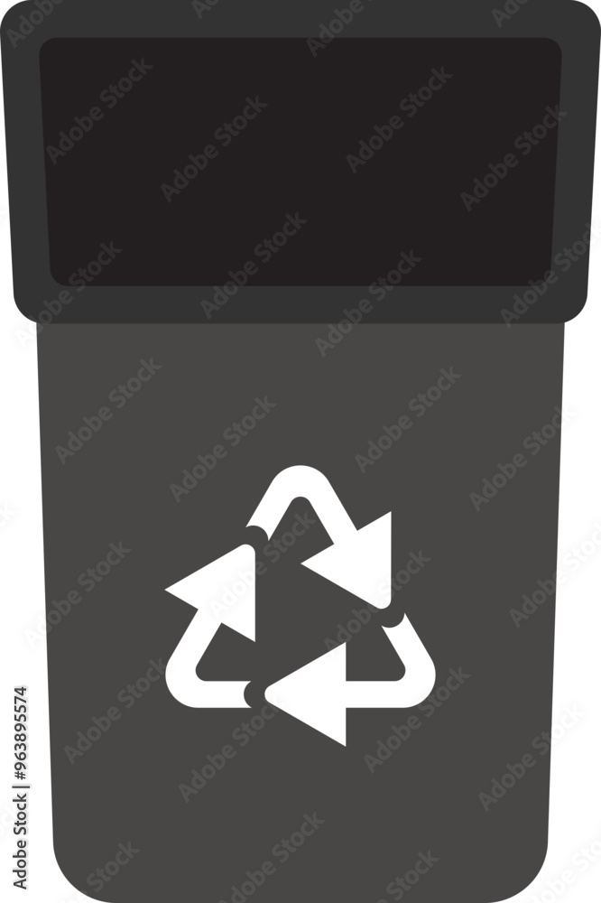 Black Trash Container, Recycle Bin Black Trash Container, Recycle Bin