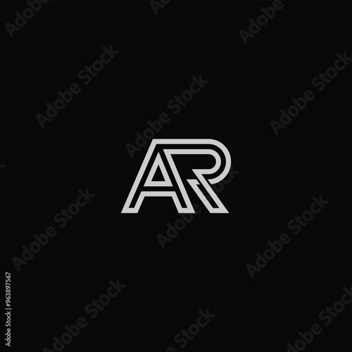 AR or RA awesome letter logo design. Abstract design with different colors illustration. Icon or monogram design.	