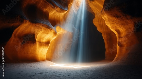 Light beams in Antelope Canyon, Arizona