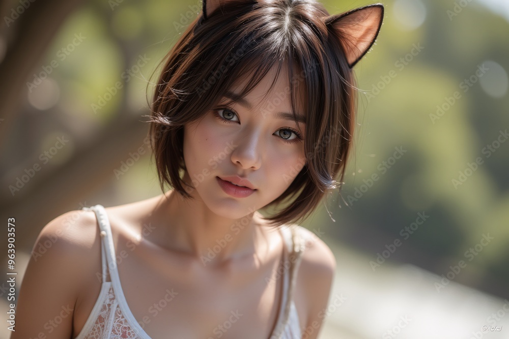 a girl cat hair a girl cat hair