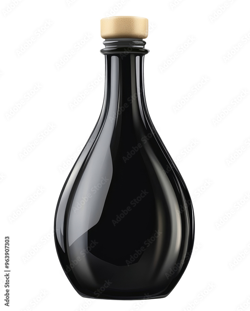 Black bottle for wine or oil isolated on transparent background Black bottle for wine or oil isolated on transparent background