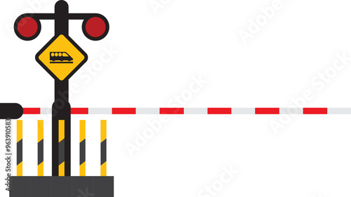 Railway Crossing Signal, Safety Crossing Sign, Cross Warning Sign