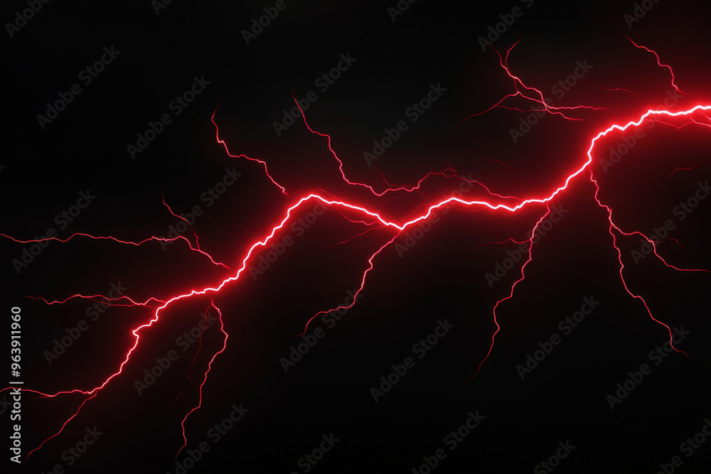 A striking image of red lightning against a dark background, emphasizing the power and beauty of natural phenomena. A striking image of red lightning against a dark background, emphasizing the power and beauty of natural phenomena.