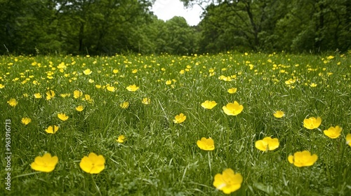 Yellow Flowers in Green Grass Field