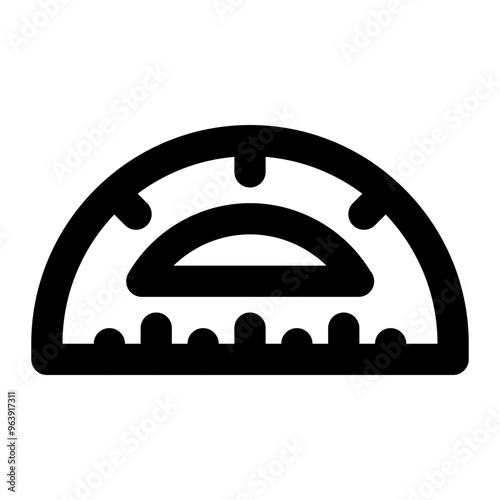 ruler, protractor, measure, math, mathematic outline icon