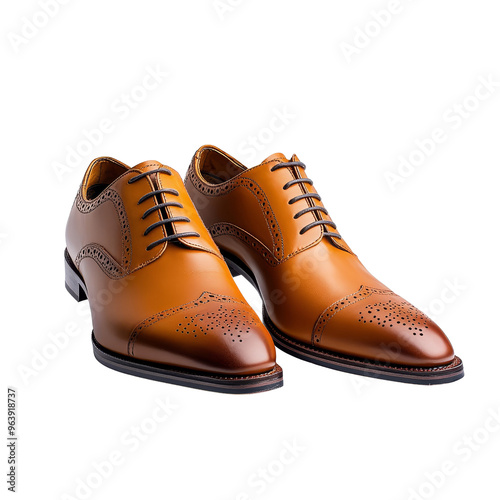 Brown Leather Brogue Shoes