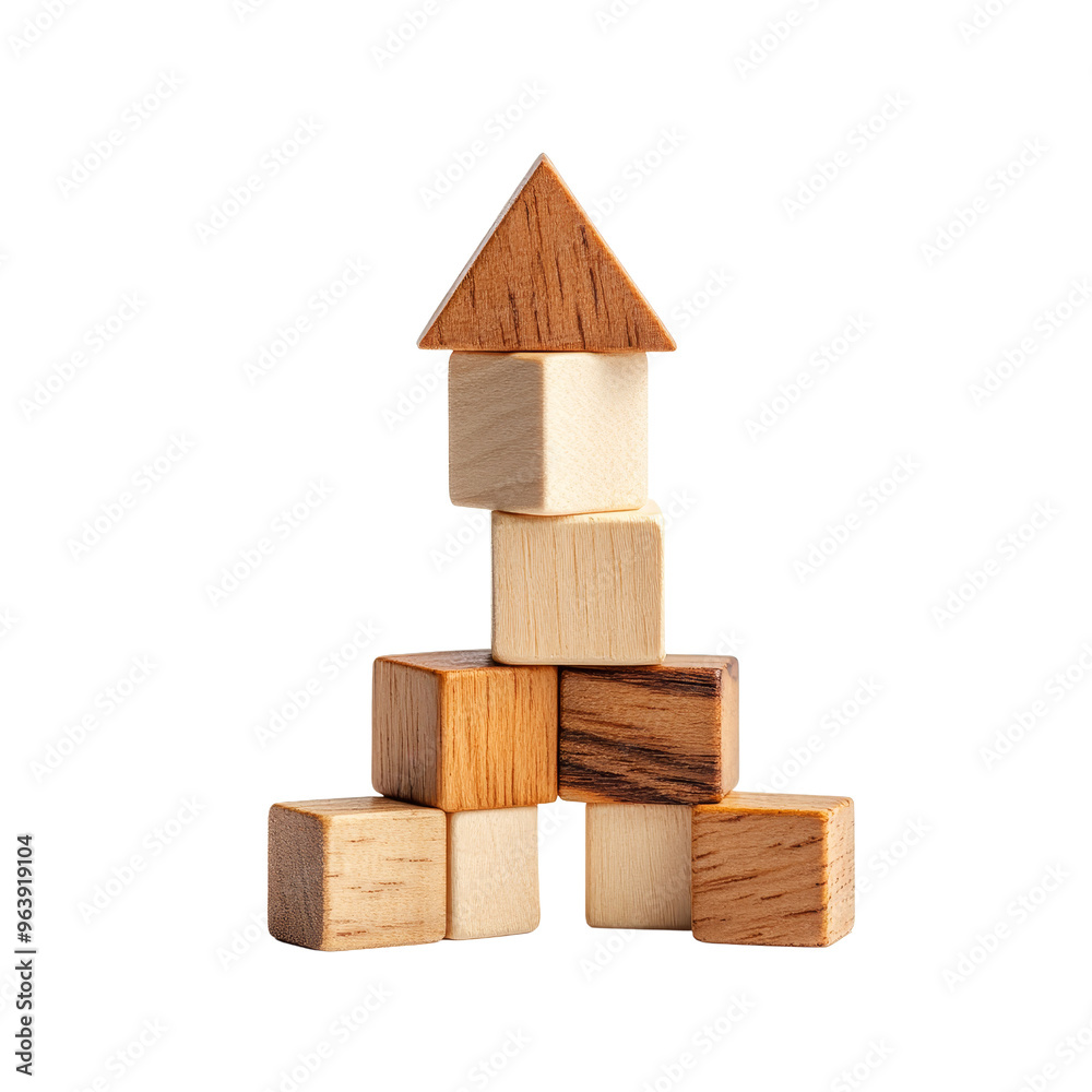 Stacked Wooden Cubes Stacked Wooden Cubes