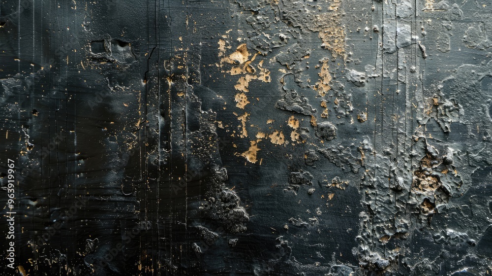 Aged black textured wall with abstract design Aged black textured wall with abstract design