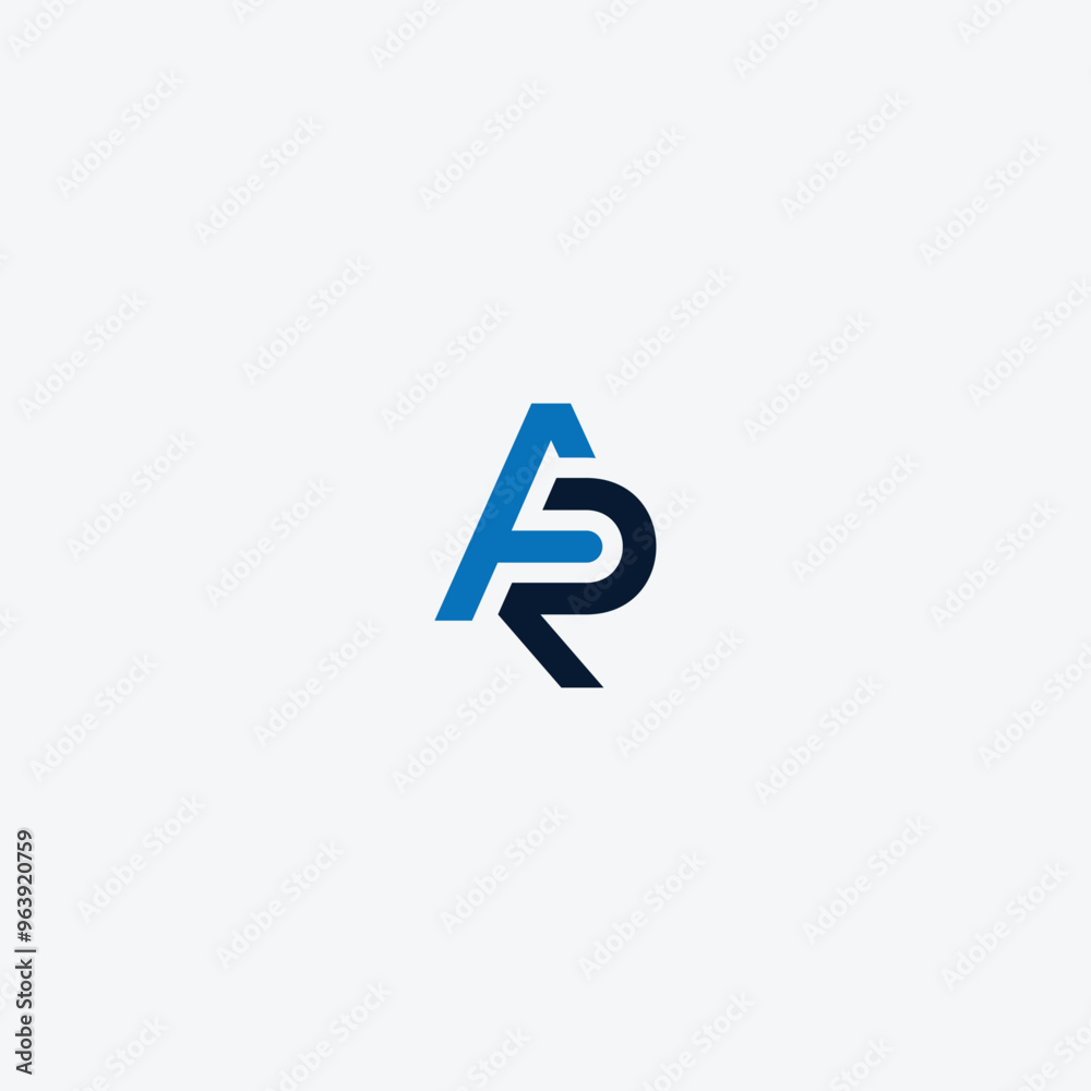 AR or RA awesome letter logo design. Abstract design with different colors illustration. Icon or monogram design. AR or RA awesome letter logo design. Abstract design with different colors illustration. Icon or monogram design.