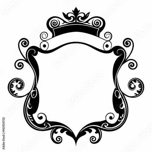 Elegant Vintage Frame with Ornate Floral Design for Decorative Uses